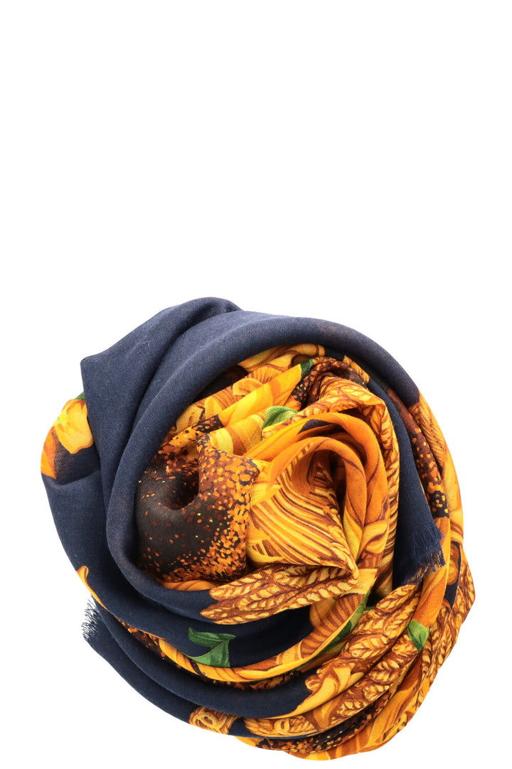 Écharpe CHANEL Tournesol 140 Bleu marine