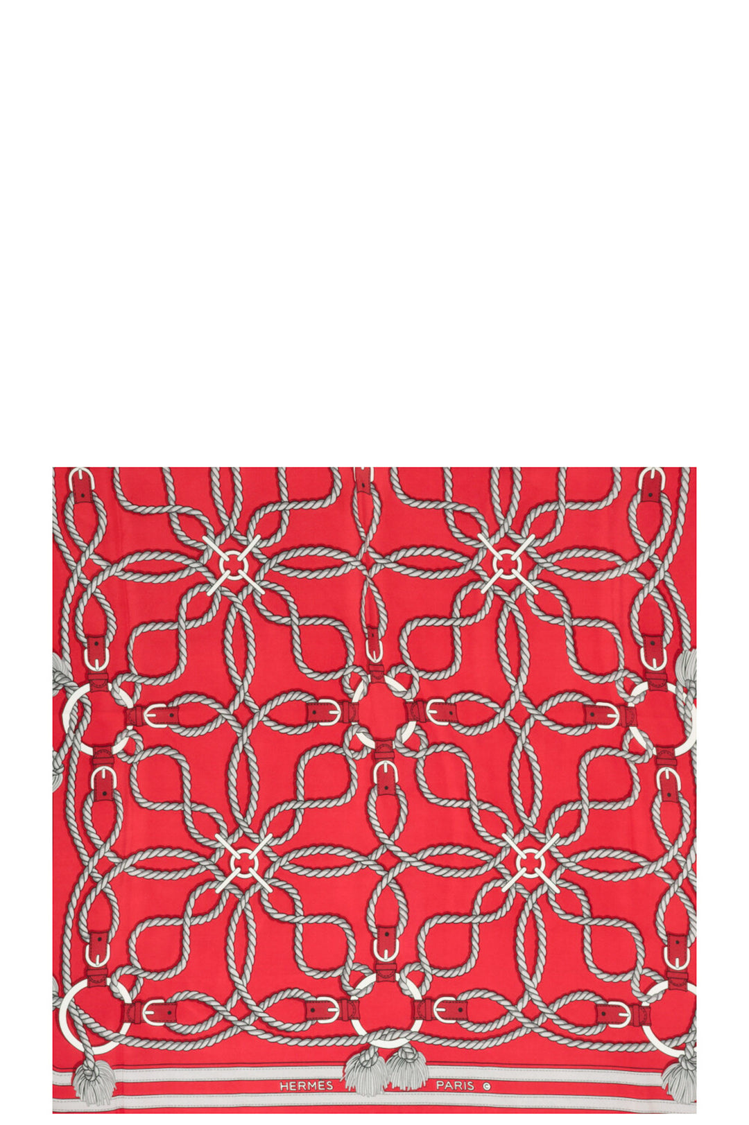 HERMÈS Boucles Carré Soie Rouge