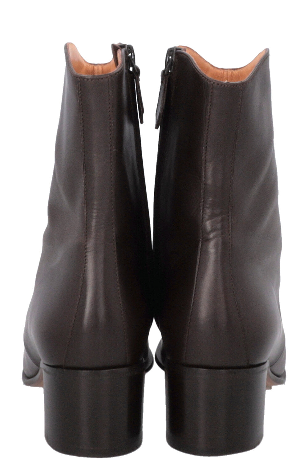 HERMÈS Zip Ankle Boots Brown