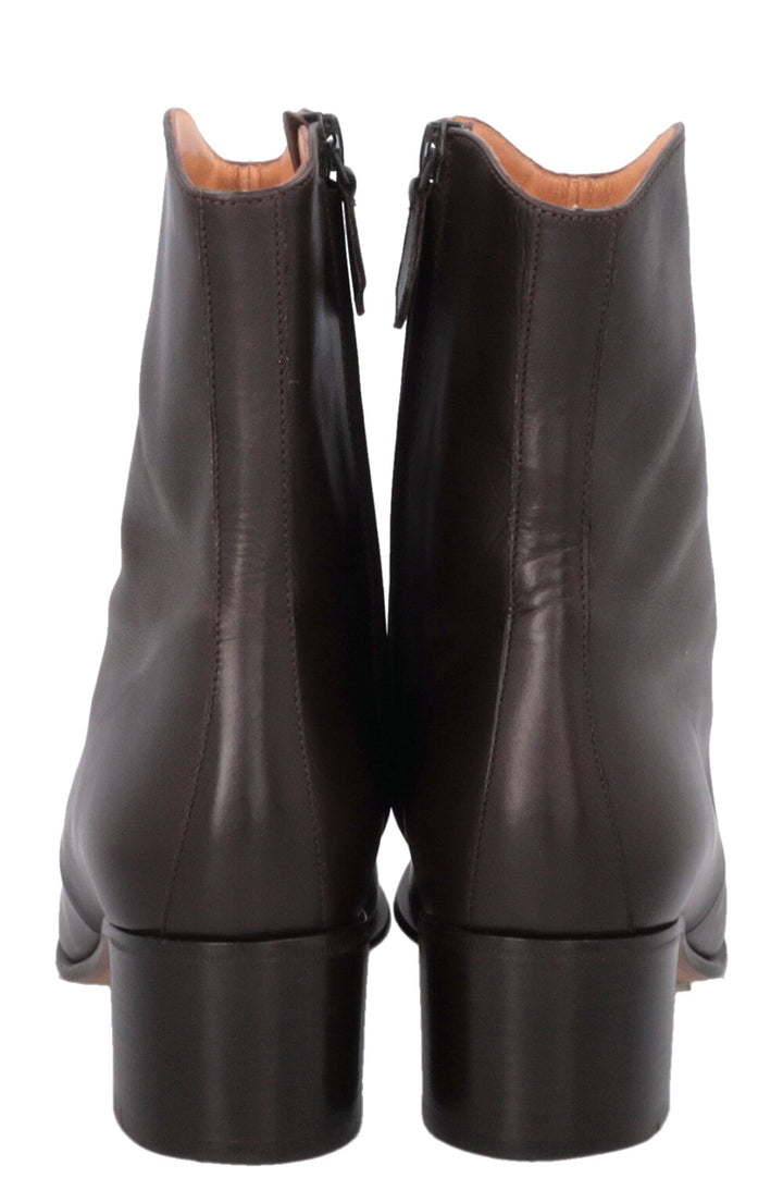 HERMÈS Zip Ankle Boots Brown
