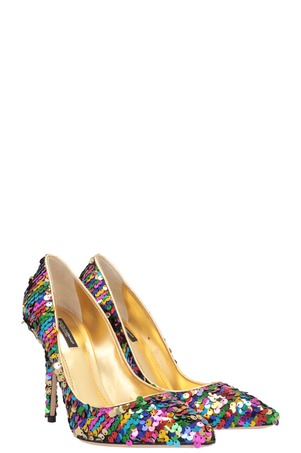 DOLCE&amp;GABBANA Disco Glitter Heels Multicolor