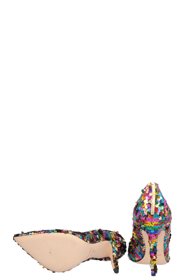 DOLCE&GABBANA Disco Glitter Heels Multicolor