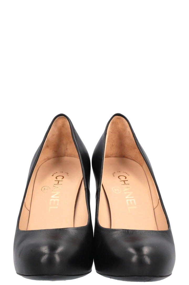 CHANEL Heels Leather Black
