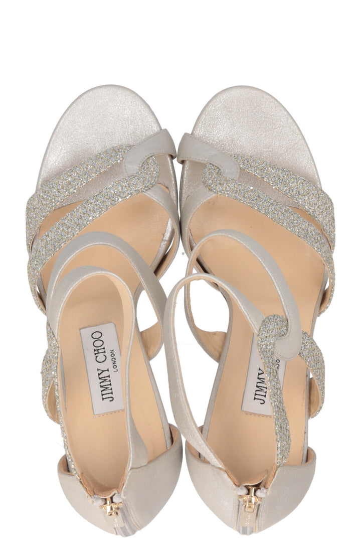 JIMMY CHOO Heels Glitter Silver