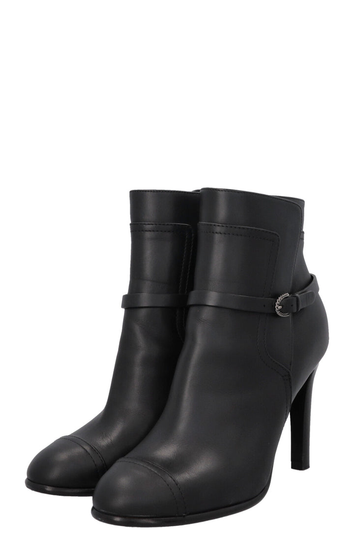 CHANEL Buckled Ankle Boots Black