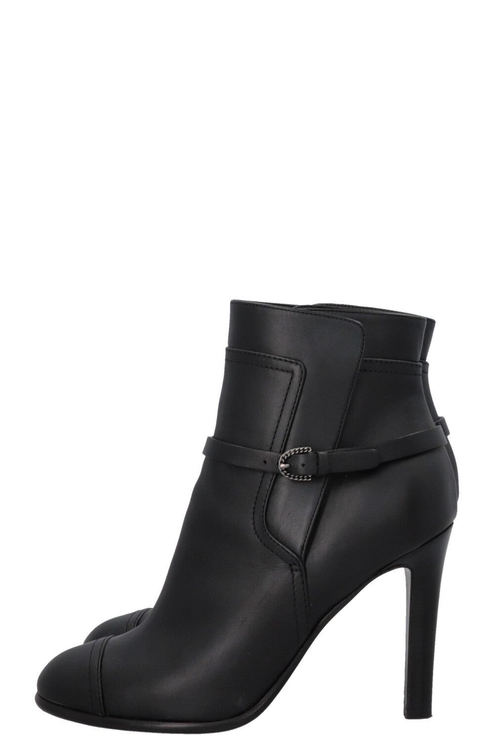 CHANEL Buckled Ankle Boots Black