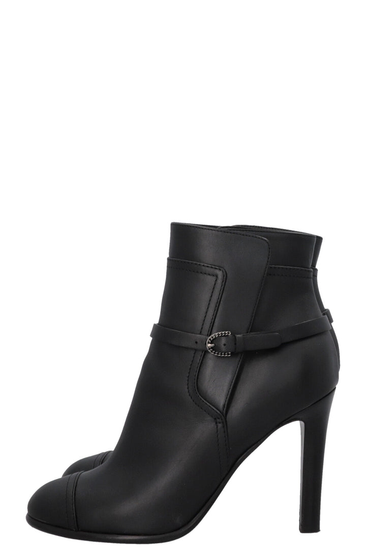 CHANEL Buckled Ankle Boots Black