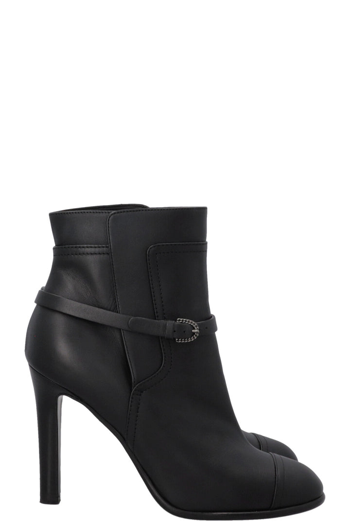 CHANEL Buckled Ankle Boots Black