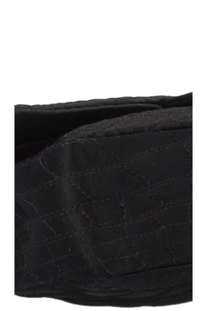 CHANEL 2.55 Reissue Croco Quilted Satin Crossbody Bag Black