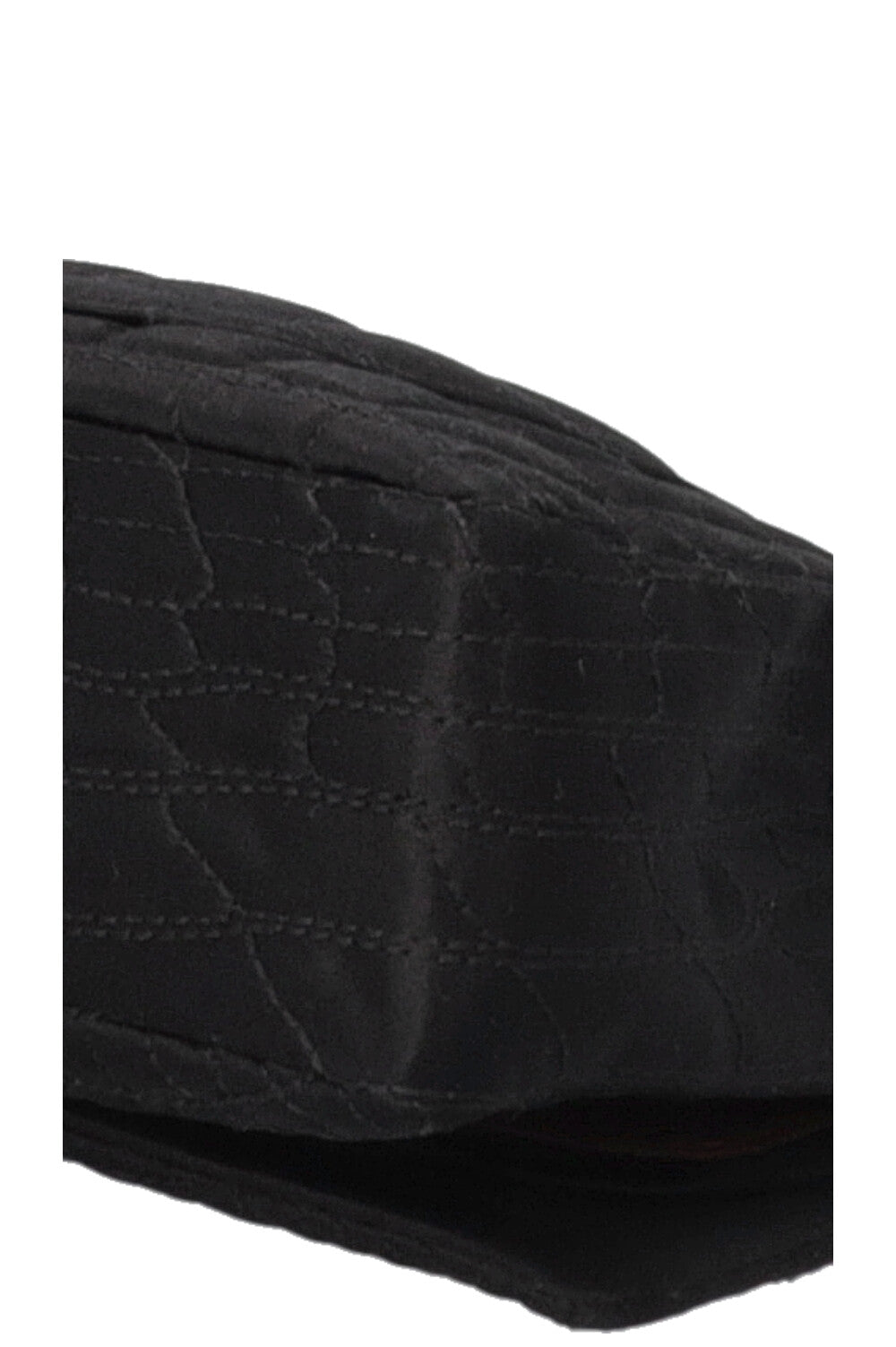 CHANEL 2.55 Reissue Croco Quilted Satin Crossbody Bag Black