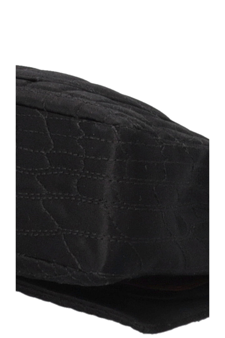 CHANEL 2.55 Reissue Croco Quilted Satin Crossbody Bag Black