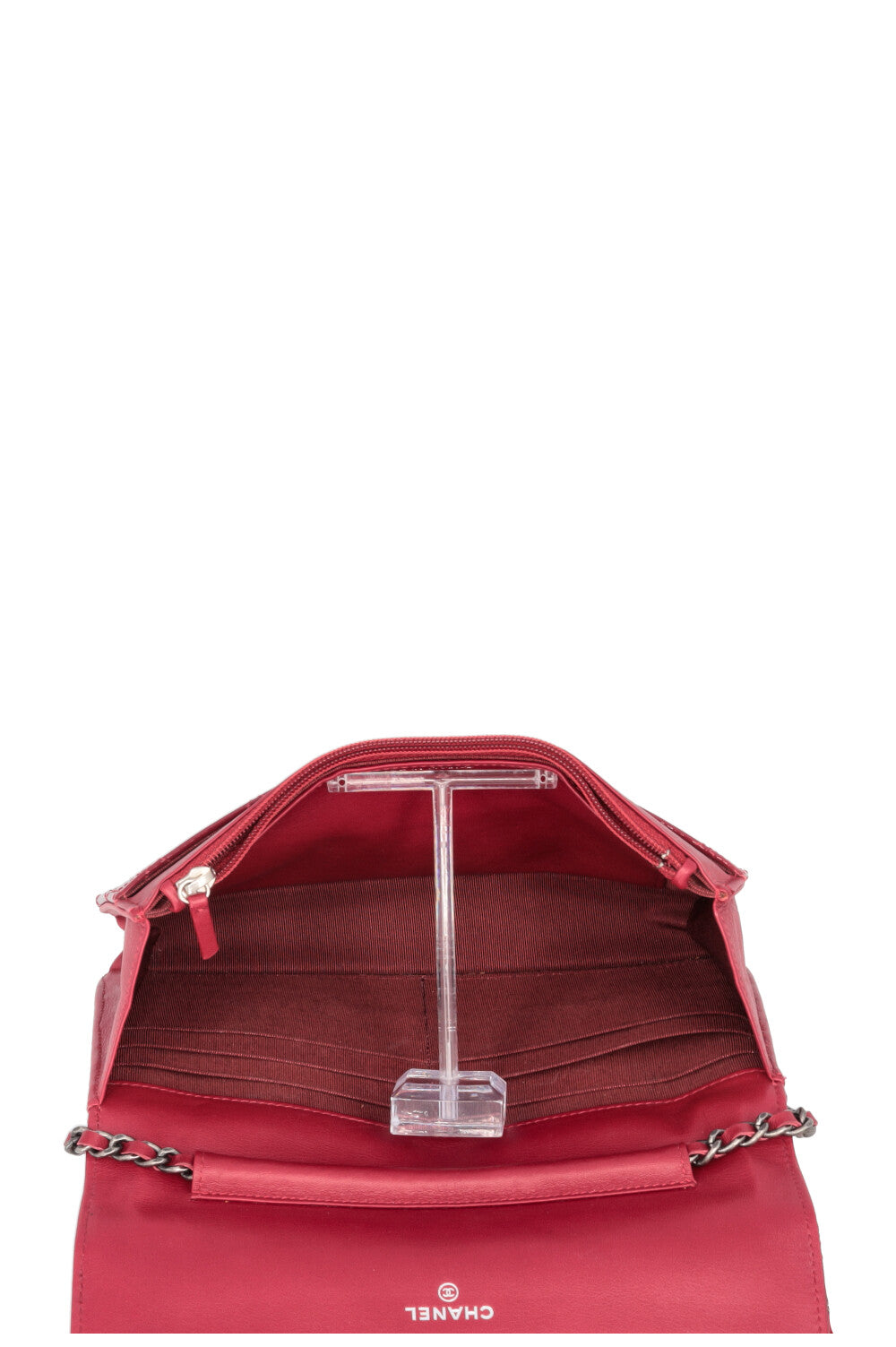 CHANEL 2.55 WOC Patent Burgundy