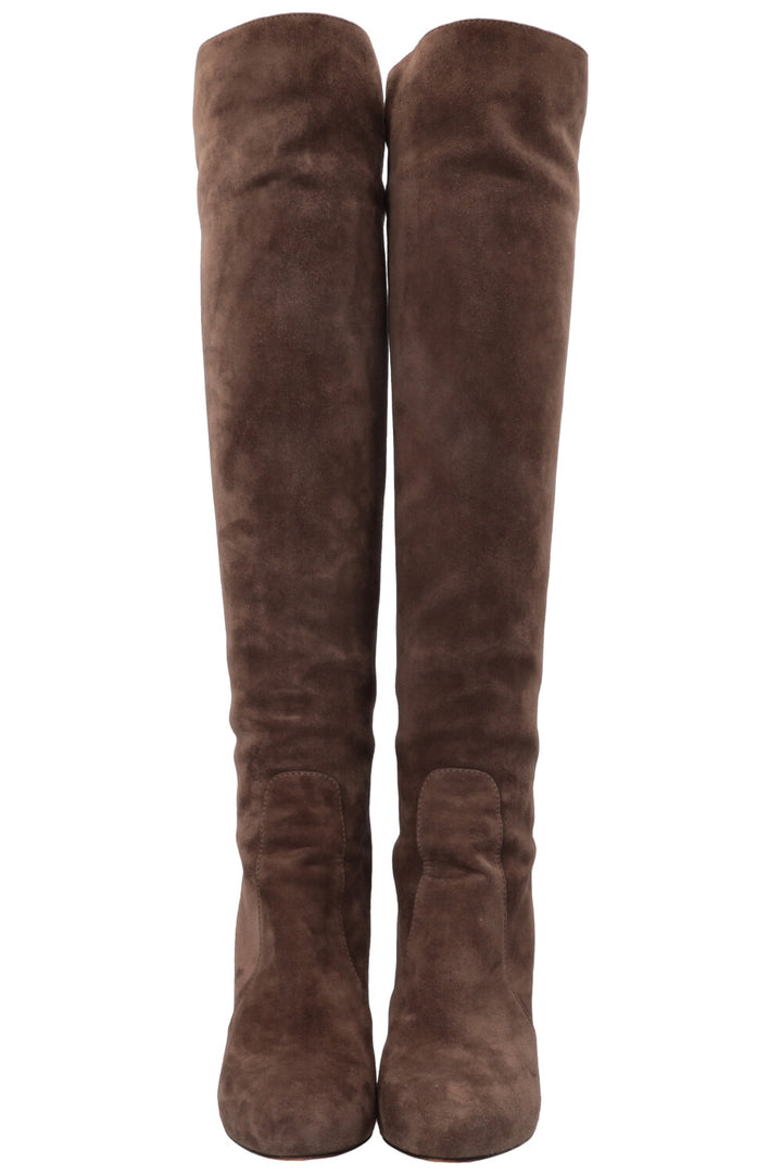 GIANVITO ROSSI Overnee Boots Suede Brown