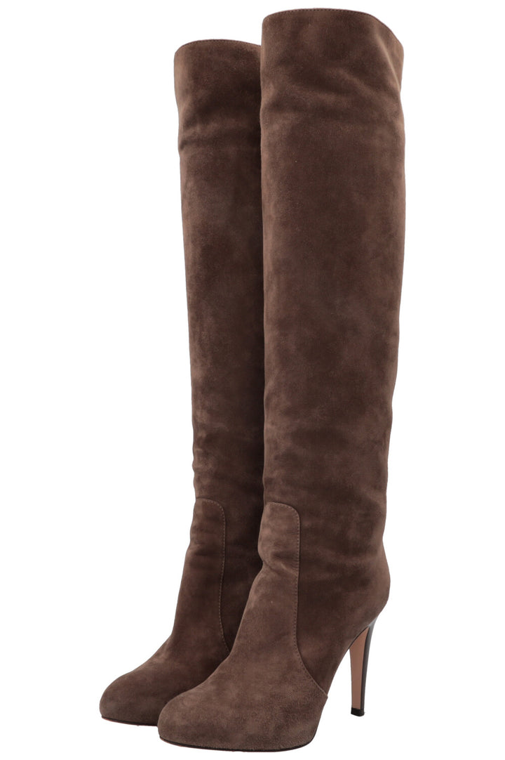 GIANVITO ROSSI Overnee Boots Suede Brown
