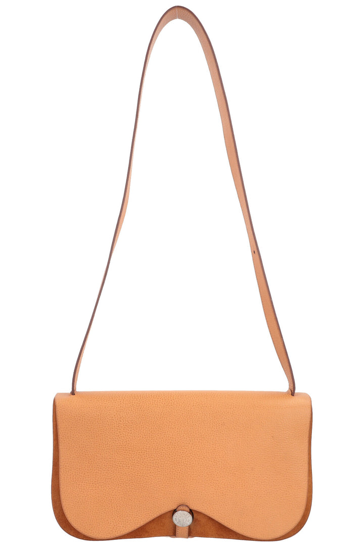 HERMÈS Colorado Shoulder Bag Gold Canvas Vache Liegee