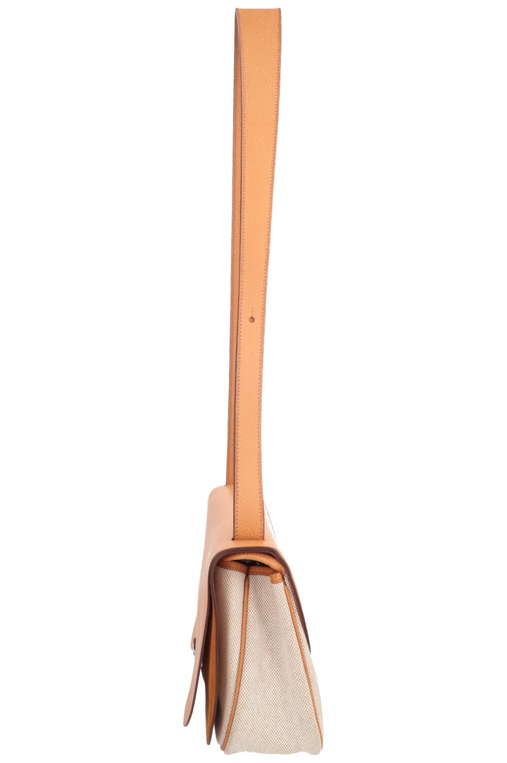 HERMÈS Colorado Shoulder Bag Gold Canvas Vache Liegee
