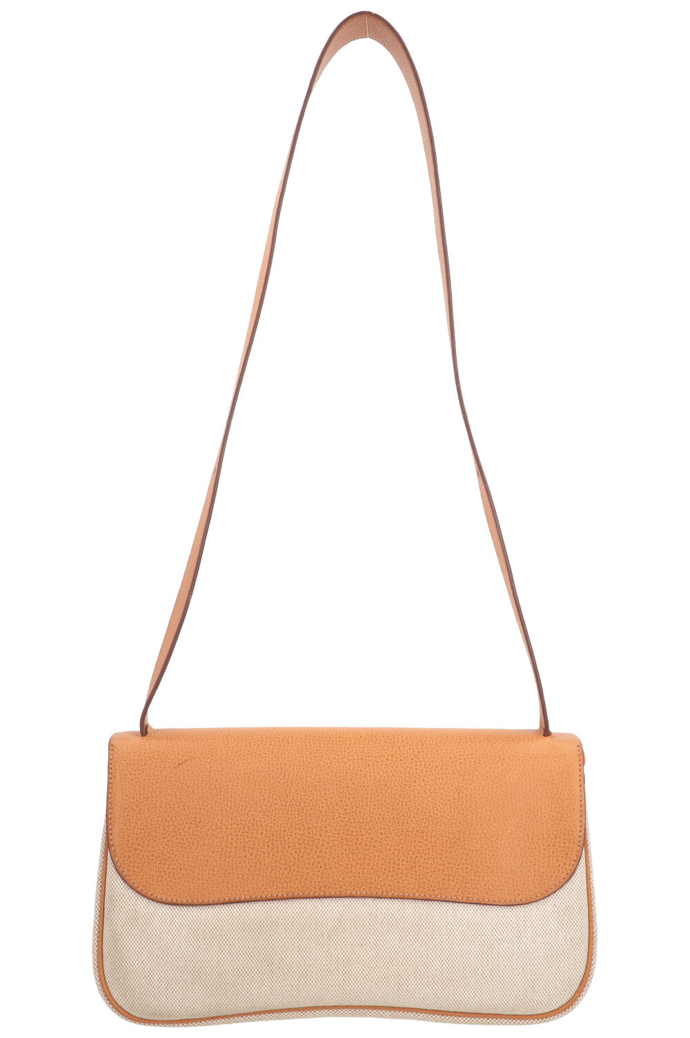 HERMÈS Colorado Shoulder Bag Gold Canvas Vache Liegee