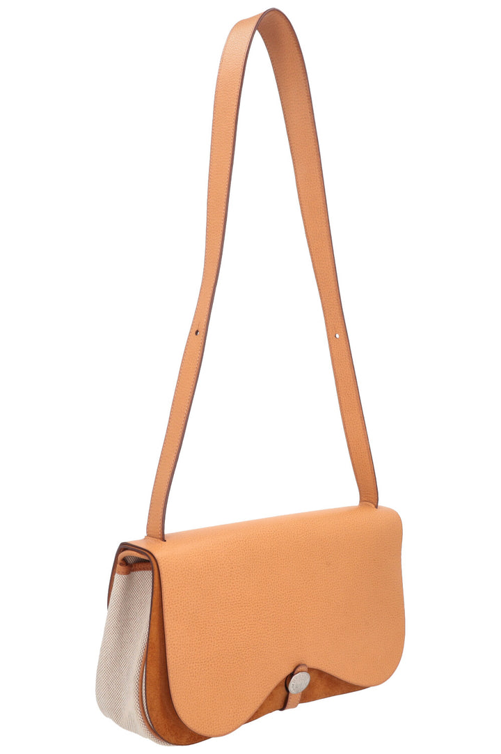 HERMÈS Colorado Shoulder Bag Gold Canvas Vache Liegee
