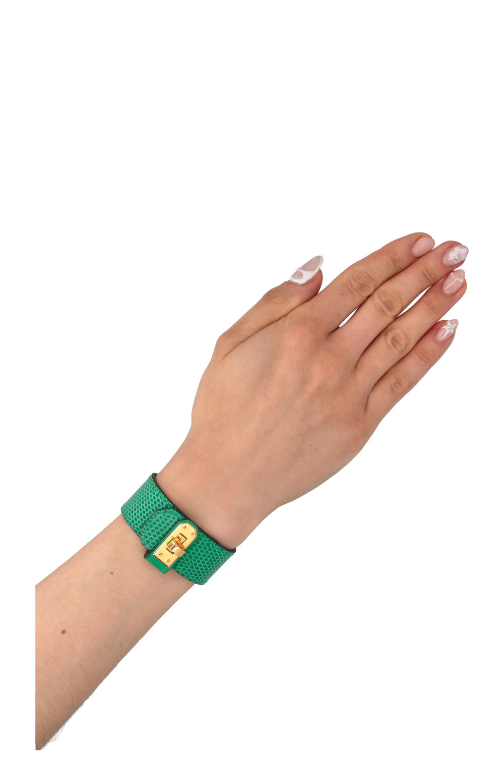 Bracelet HERMÈS Kelly Twist Petit Lézard Menthe