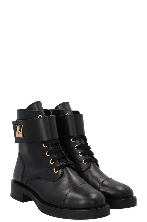 Bottes LOUIS VUITTON Wonderland Ranger en cuir noir