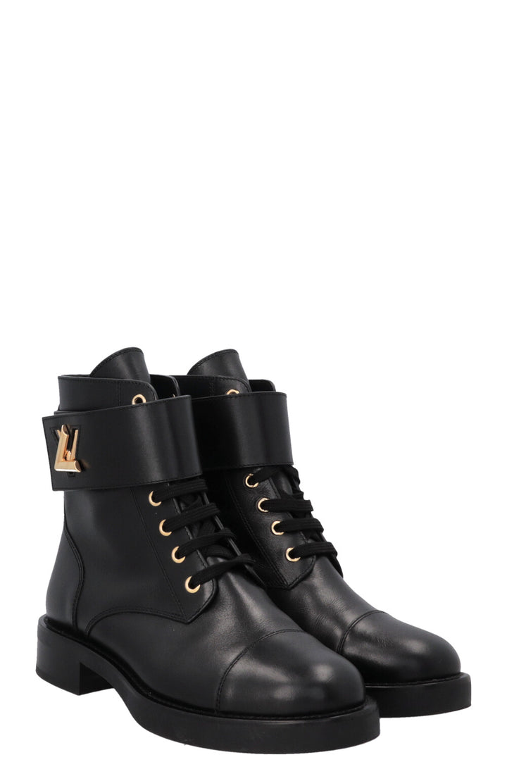 LOUIS VUITTON Wonderland Ranger Boots Leather Black