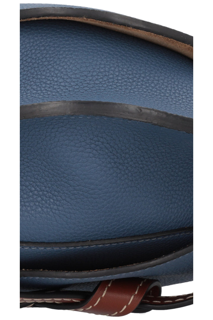 LOEWE Small Gate Bag Leather Navy Brown