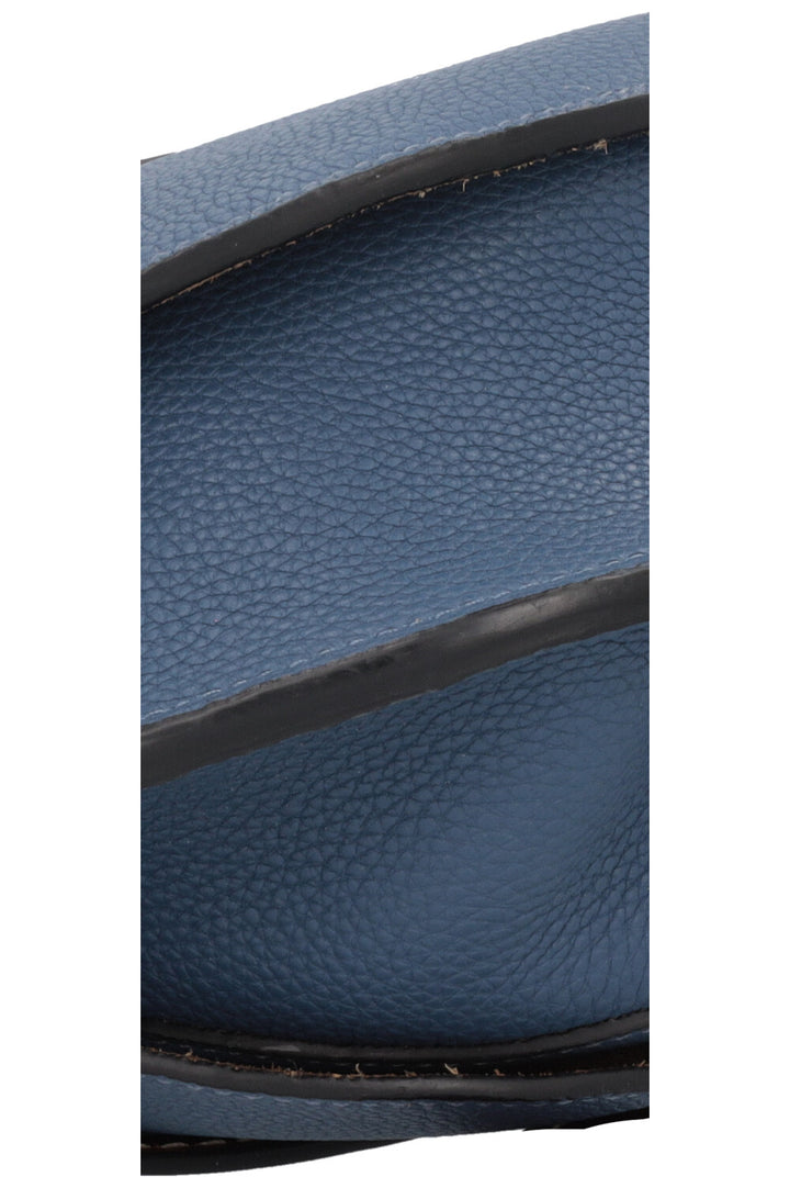 LOEWE Small Gate Bag Leather Navy Brown