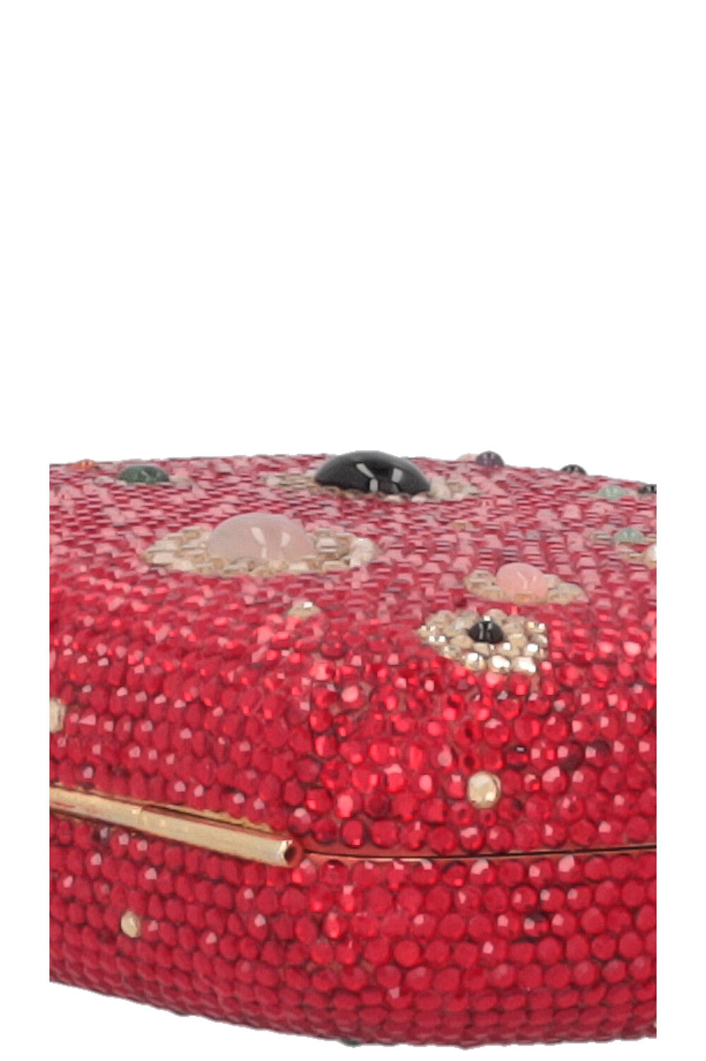 JUDITH LEIBER Crystals Crossbody Clutch Red