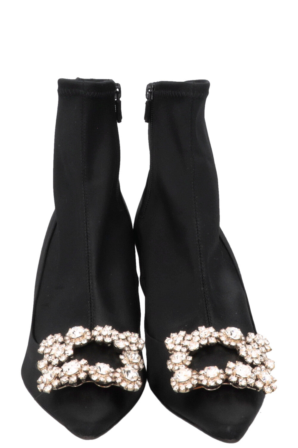 ROGER VIVIER Belle Sock Boots Satin Black