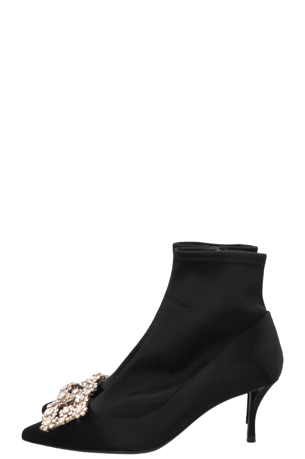 ROGER VIVIER Belle Sock Boots Satin Black
