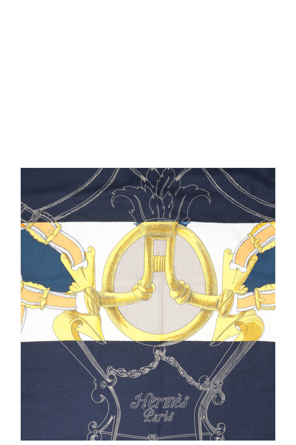 HERMÈS L'Instruction Du Roy 140 Scarf Cashmere Blue