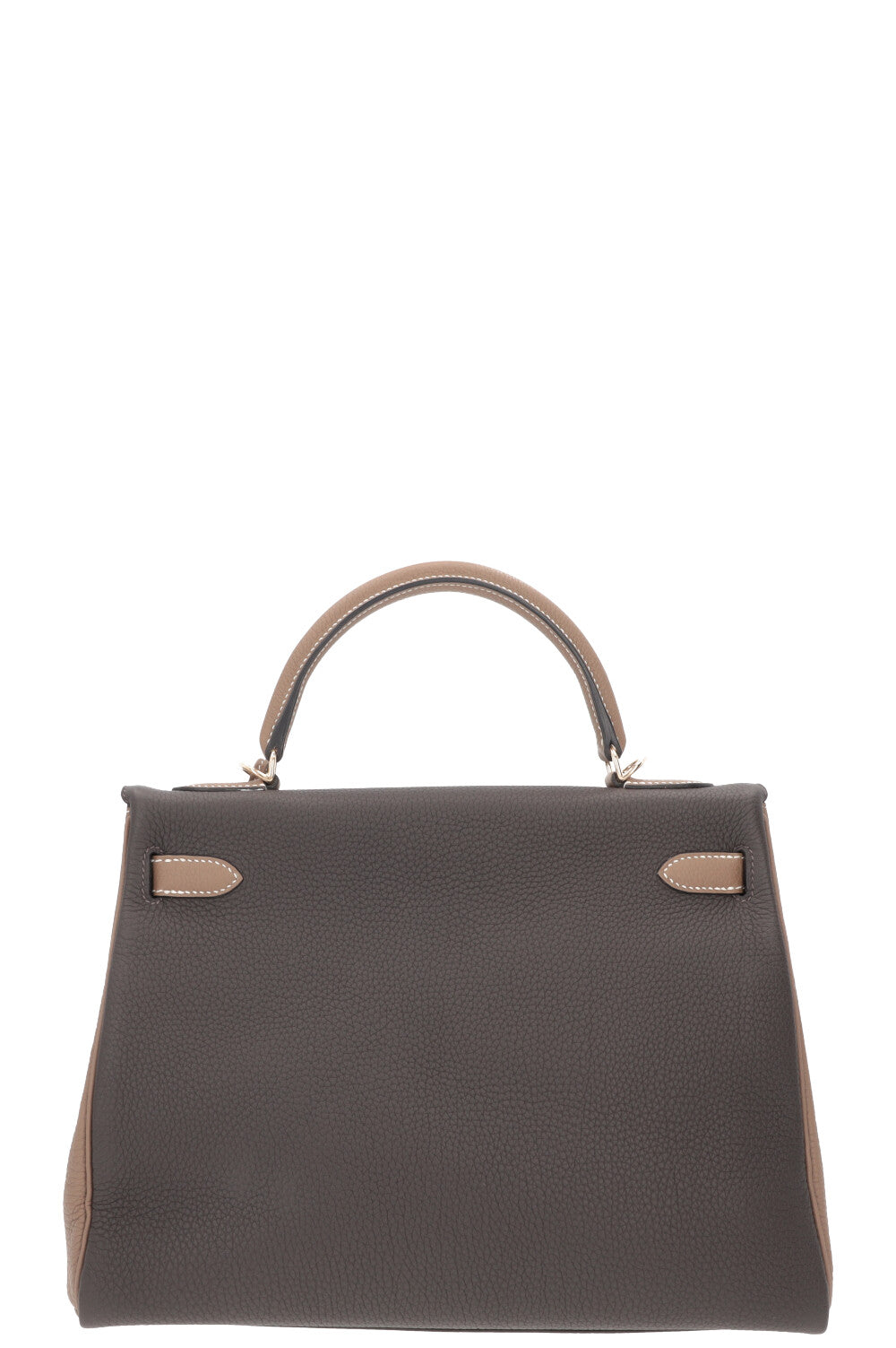HERMÈS Kelly 32 HSS Togo Étoupe Plain Permabrass