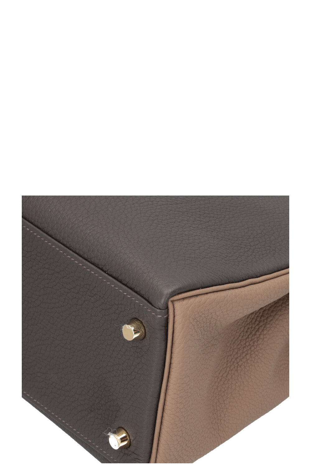 HERMÈS Kelly 32 HSS Togo Étoupe Plain Permabrass