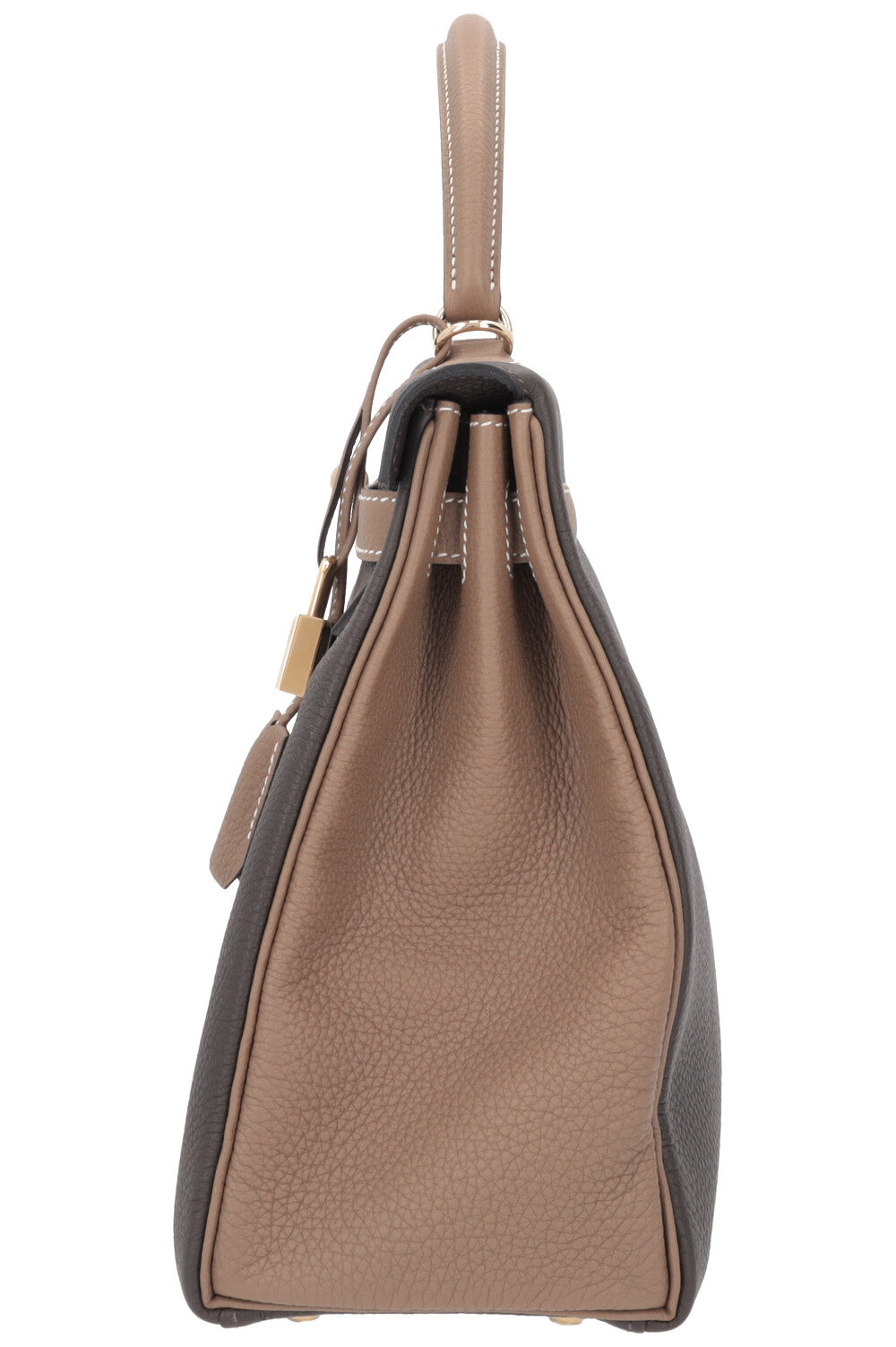 HERMÈS Kelly 32 HSS Togo Étoupe Plain Permabrass