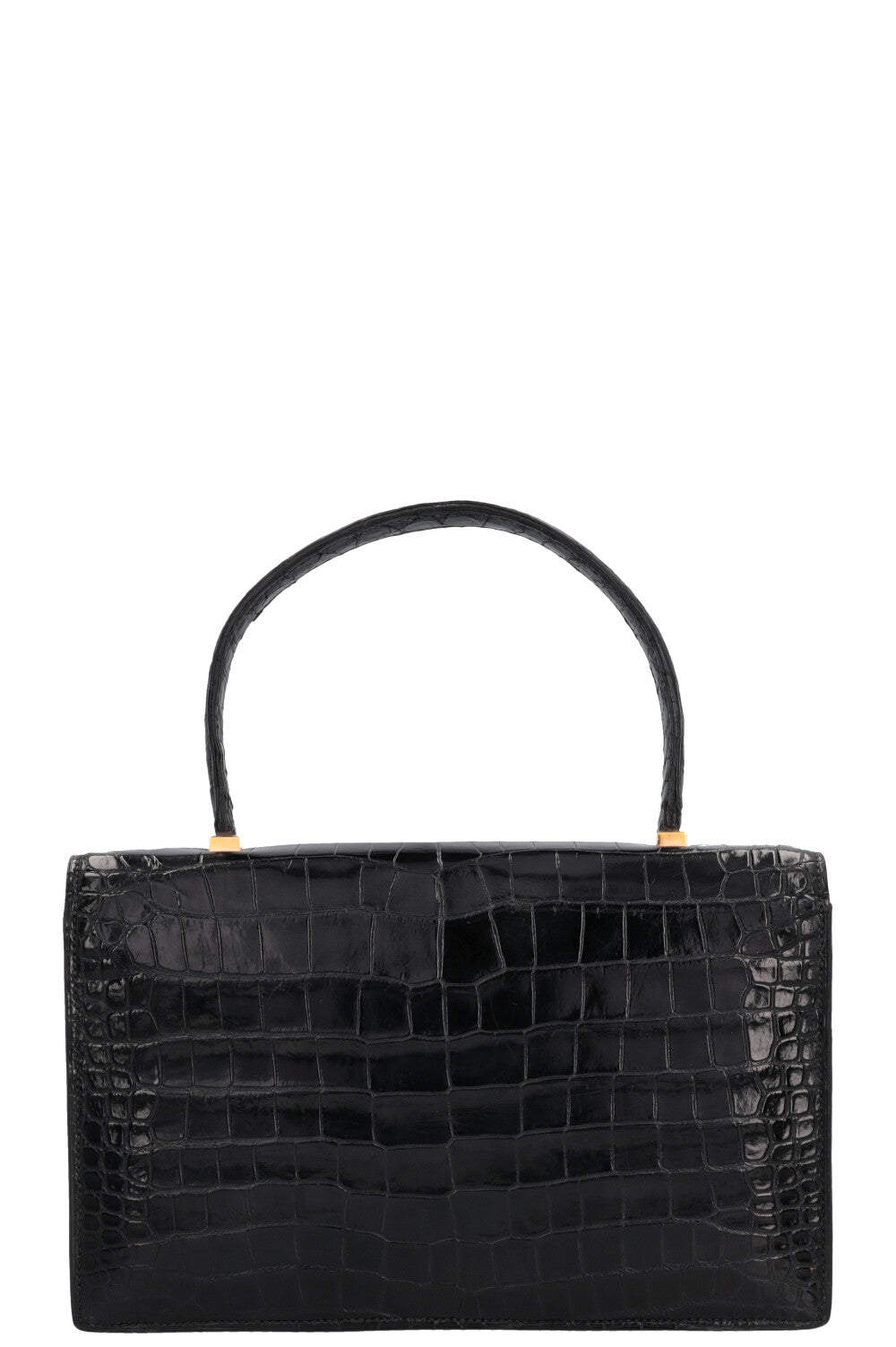 HERMÈS The Piano Handbag Black Porosus Croco