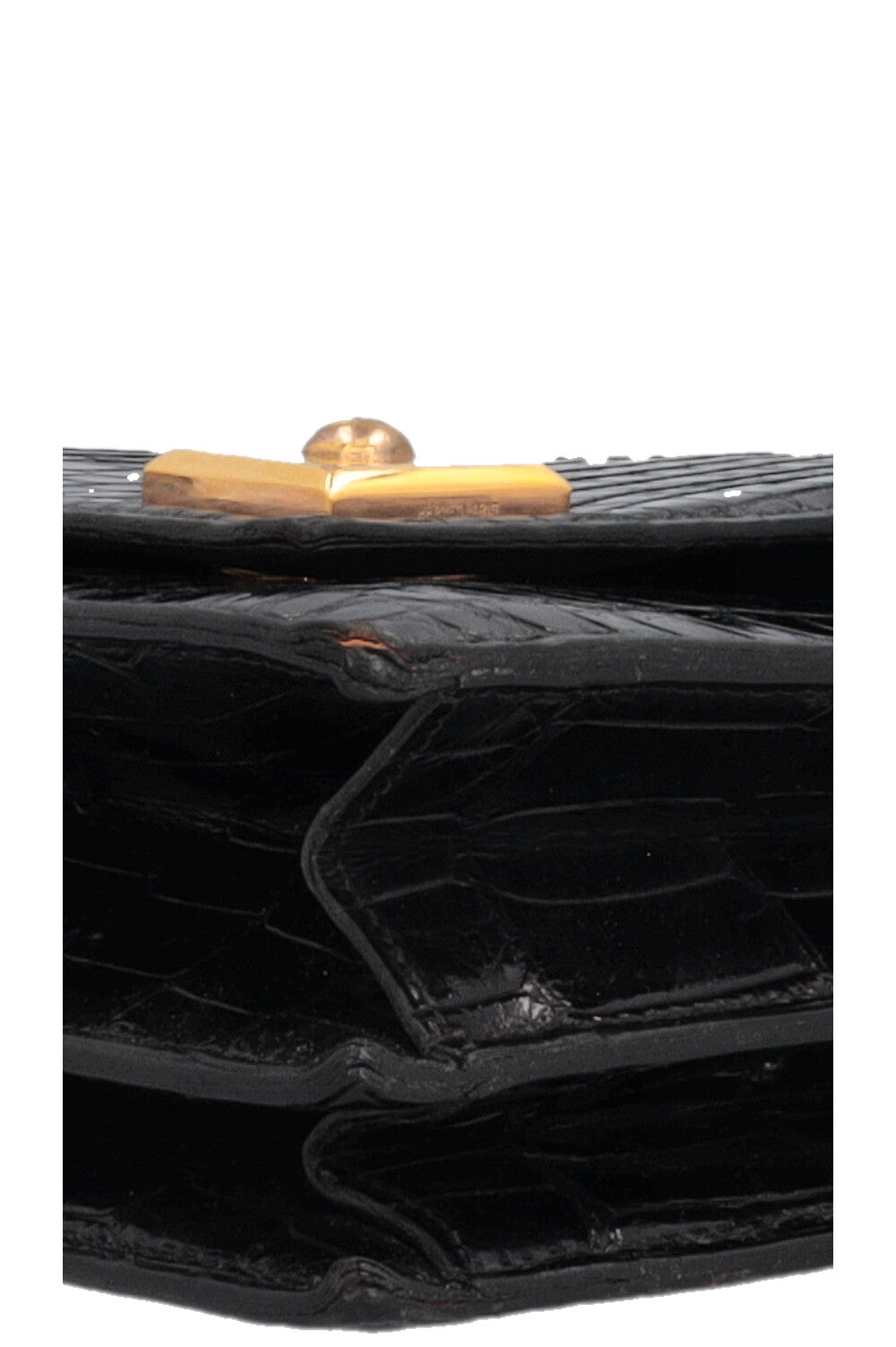 HERMÈS The Piano Handbag Black Porosus Croco