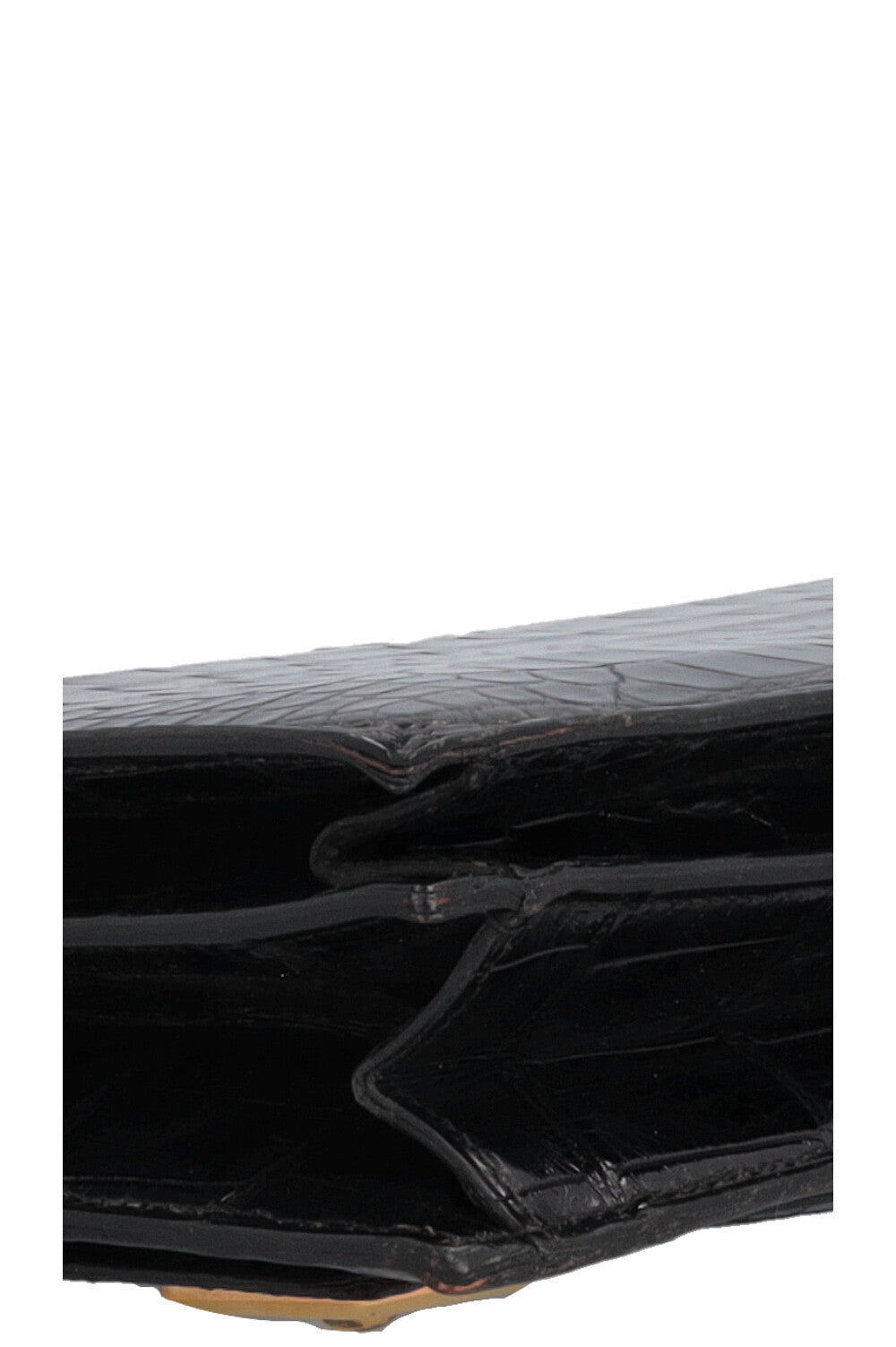 HERMÈS The Piano Handbag Black Porosus Croco