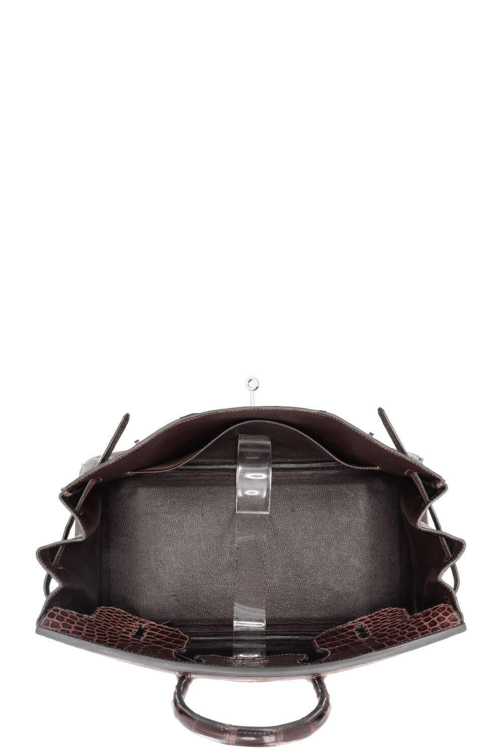 HERMÈS Birkin 35 Alligator Porosus Mat Havane Palladium