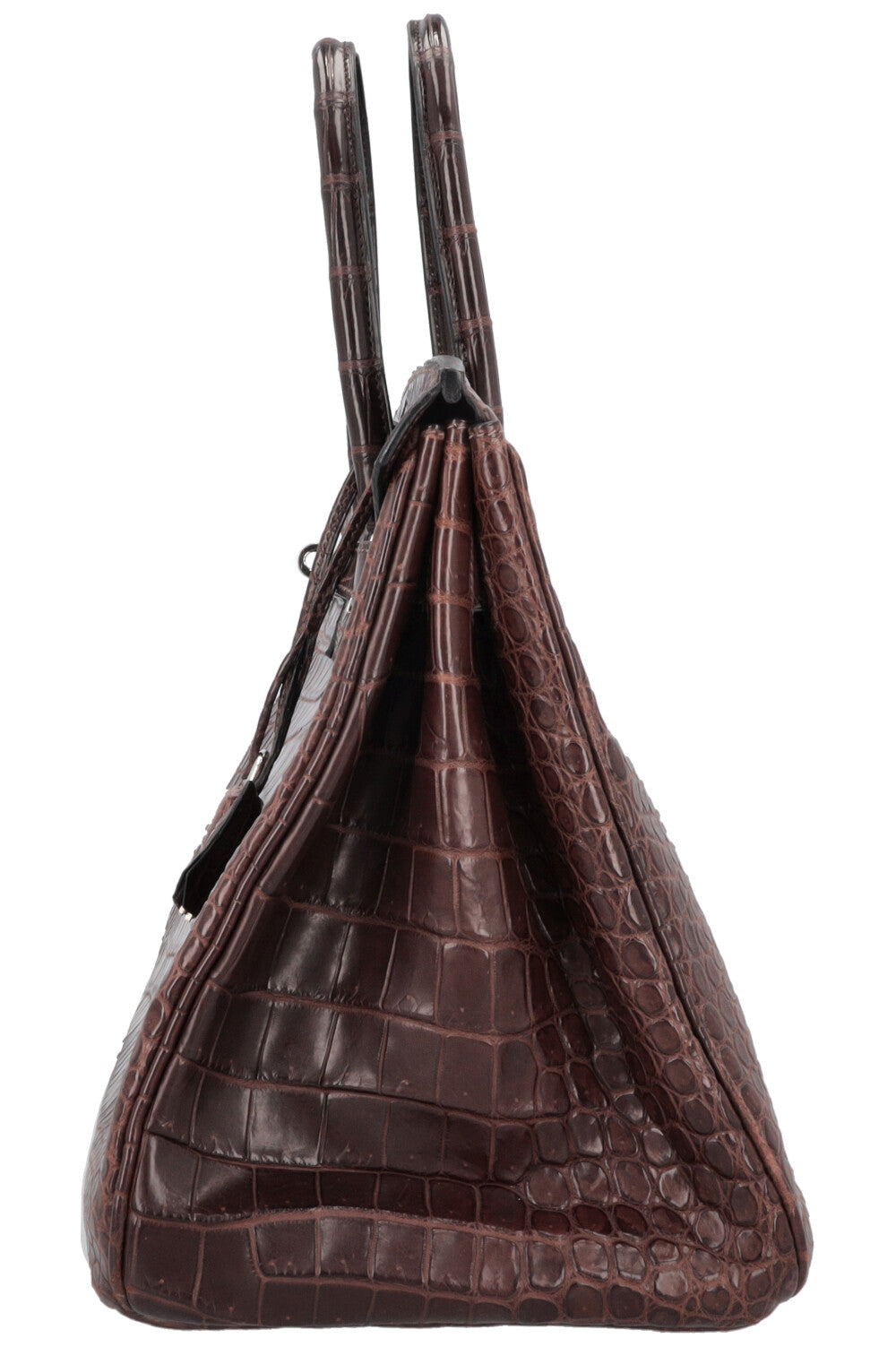 HERMÈS Birkin 35 Alligator Porosus Mat Havane Palladium