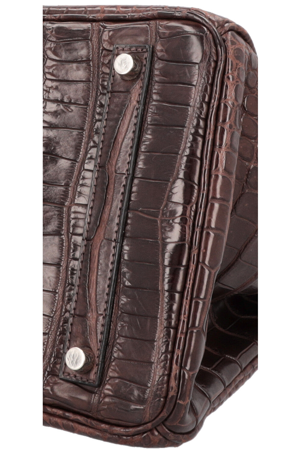 HERMÈS Birkin 35 Alligator Porosus Mat Havane Palladium