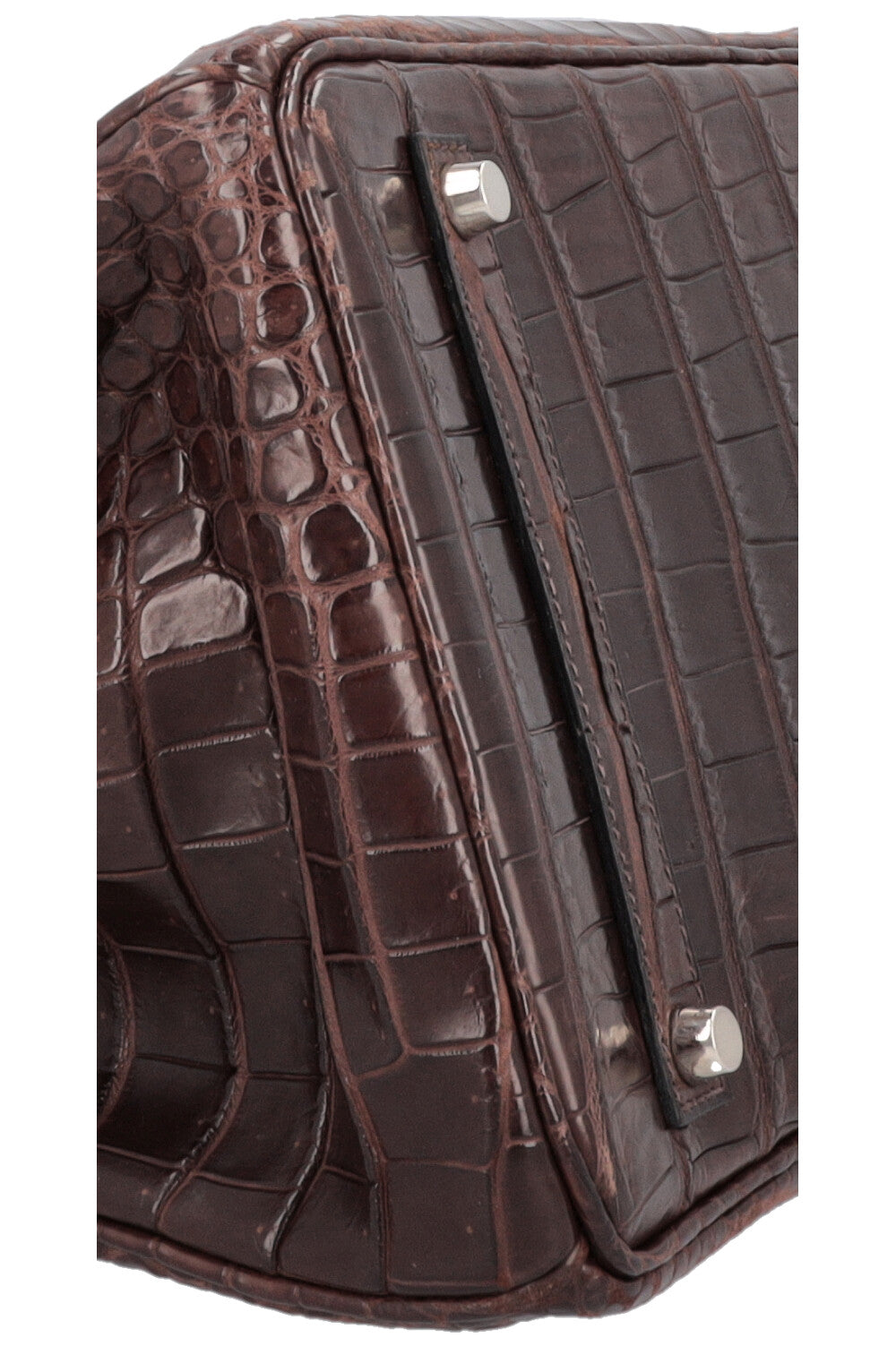 HERMÈS Birkin 35 Alligator Porosus Mat Havane Palladium
