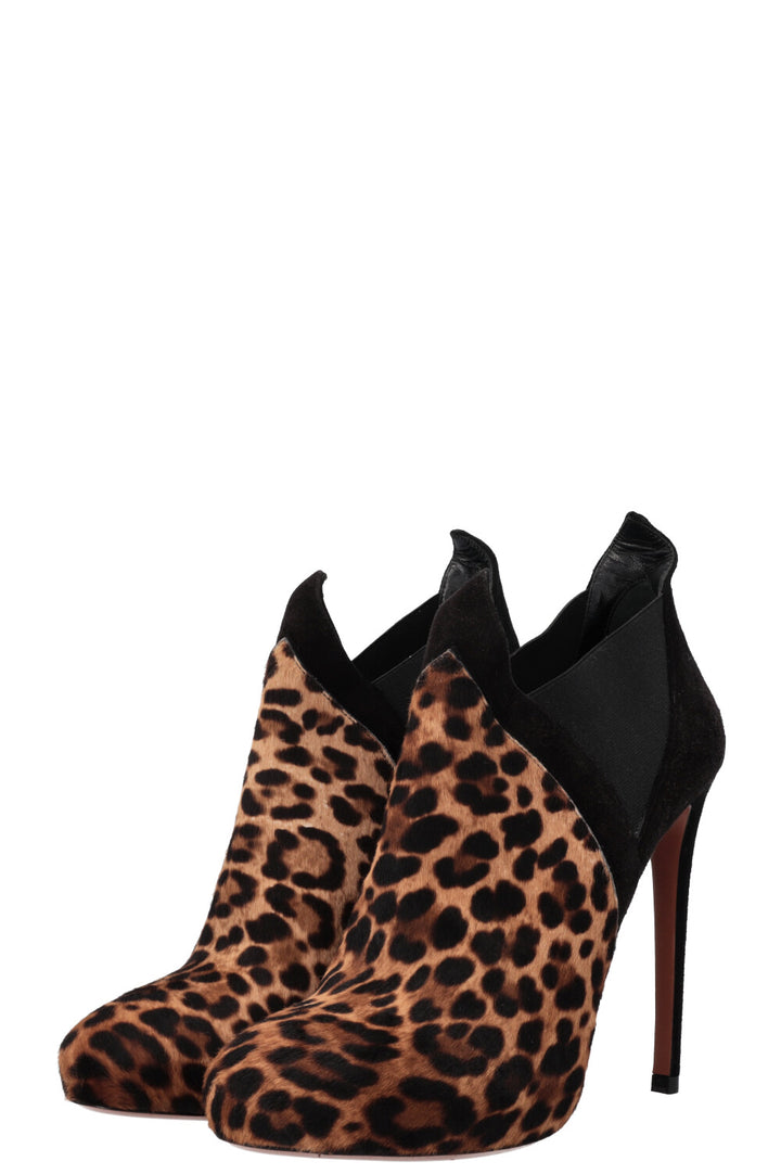 Bottines ALAIA en poils de veau guépard