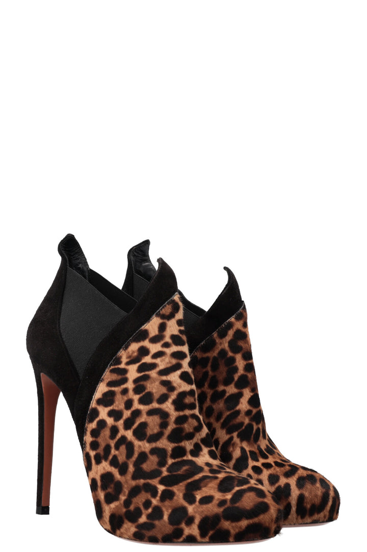 Bottines ALAIA en poils de veau guépard