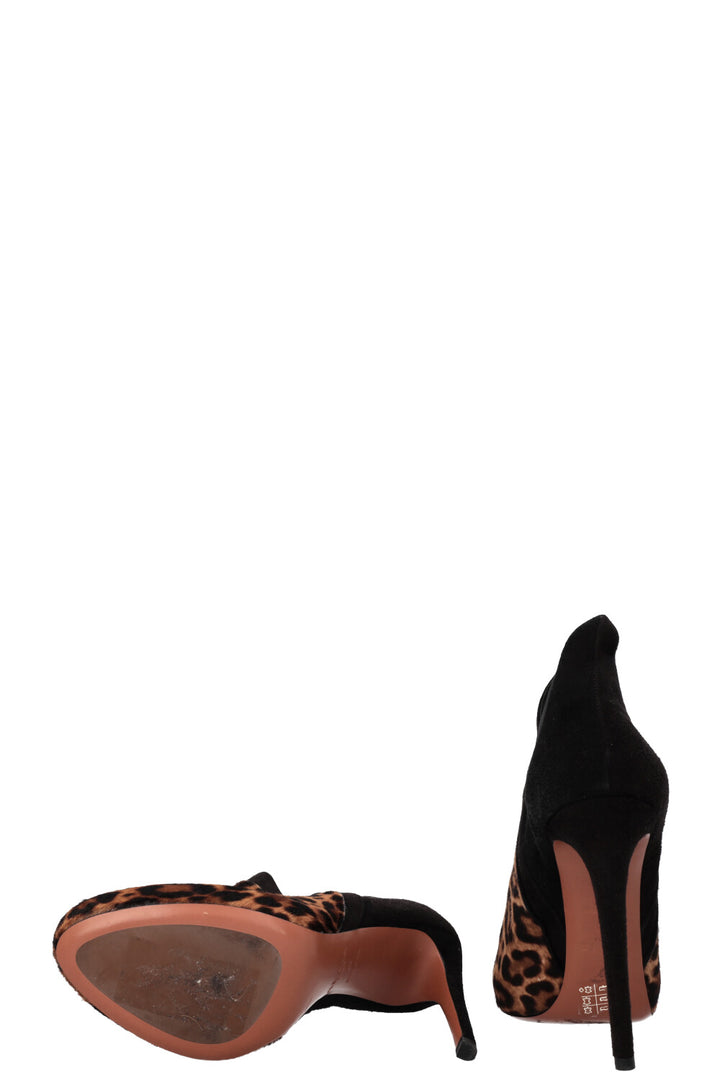 Bottines ALAIA en poils de veau guépard