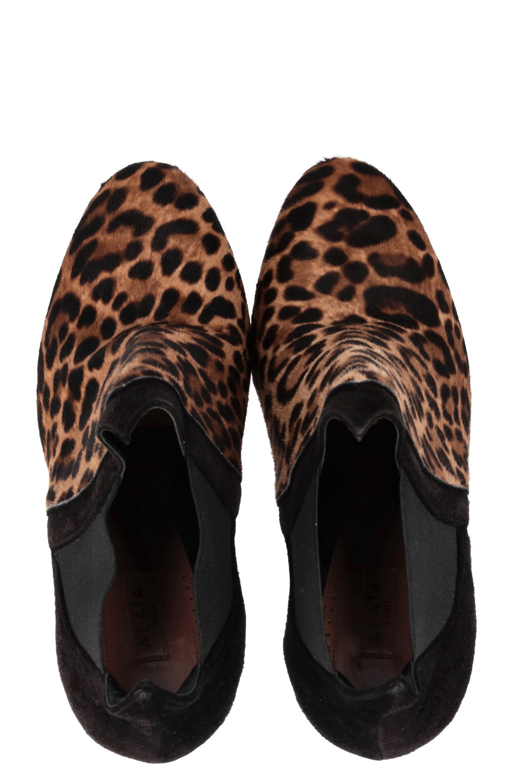 Bottines ALAIA en poils de veau guépard