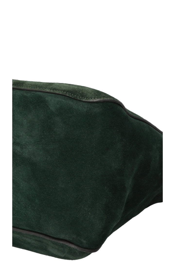 CÉLINE Gourmette Bag Suede Green