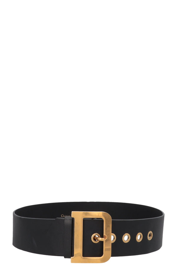 Ceinture CHISTIAN DIOR D-Fence en cuir noir
