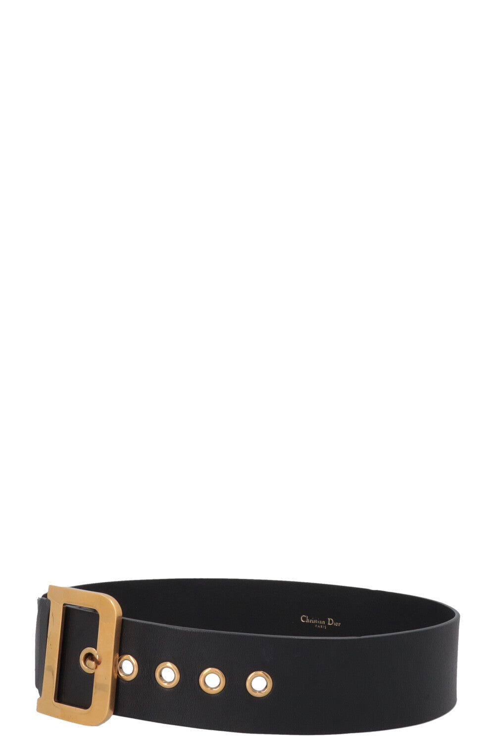 CHISTIAN DIOR D-Fence Belt Leather Black