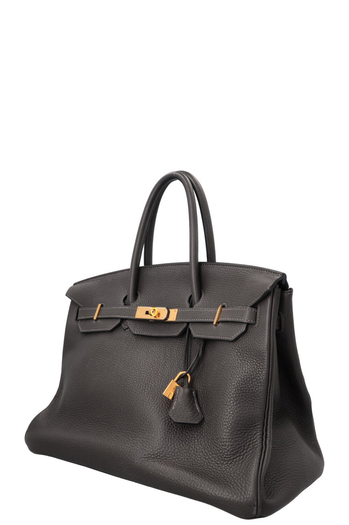 HERMÈS Birkin 35 Retourne Togo Gris Tourterelle