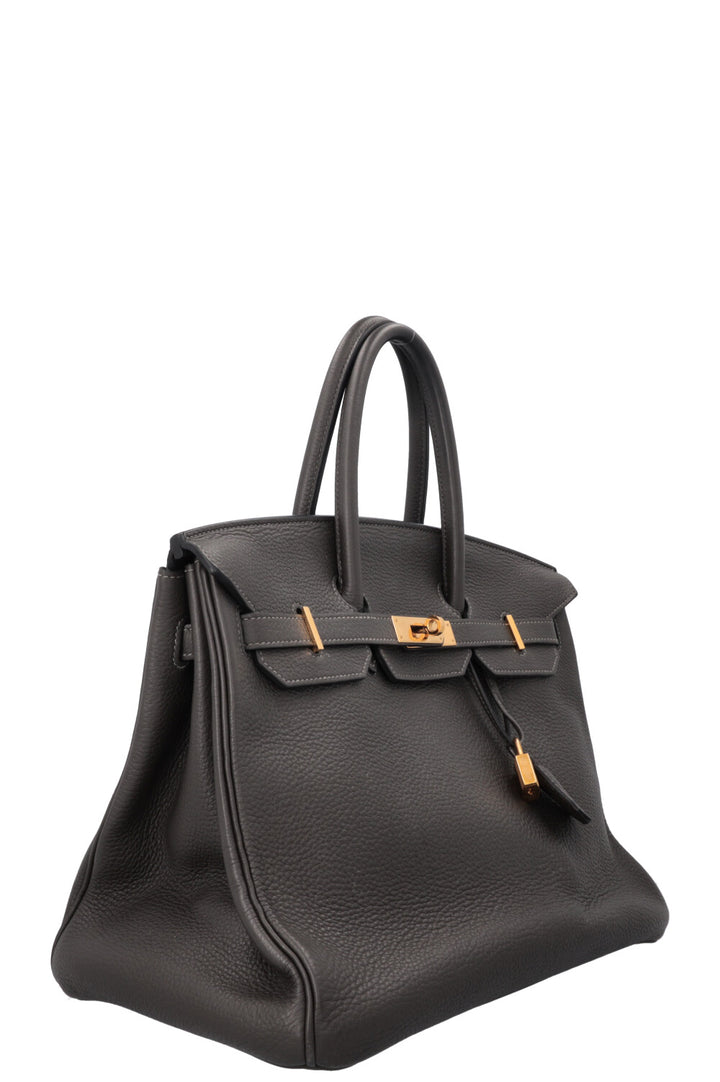 HERMÈS Birkin 35 Retourne Togo Gris Tourterelle